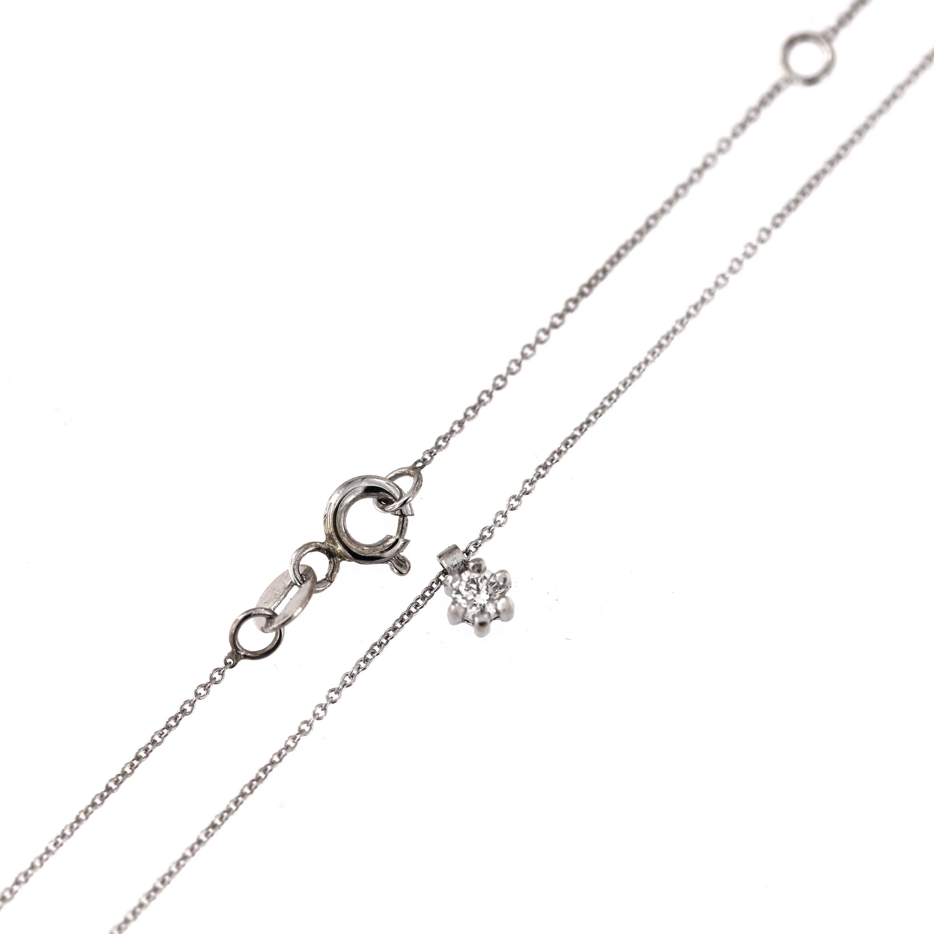 White gold diamond pendant necklace CPBR04-01