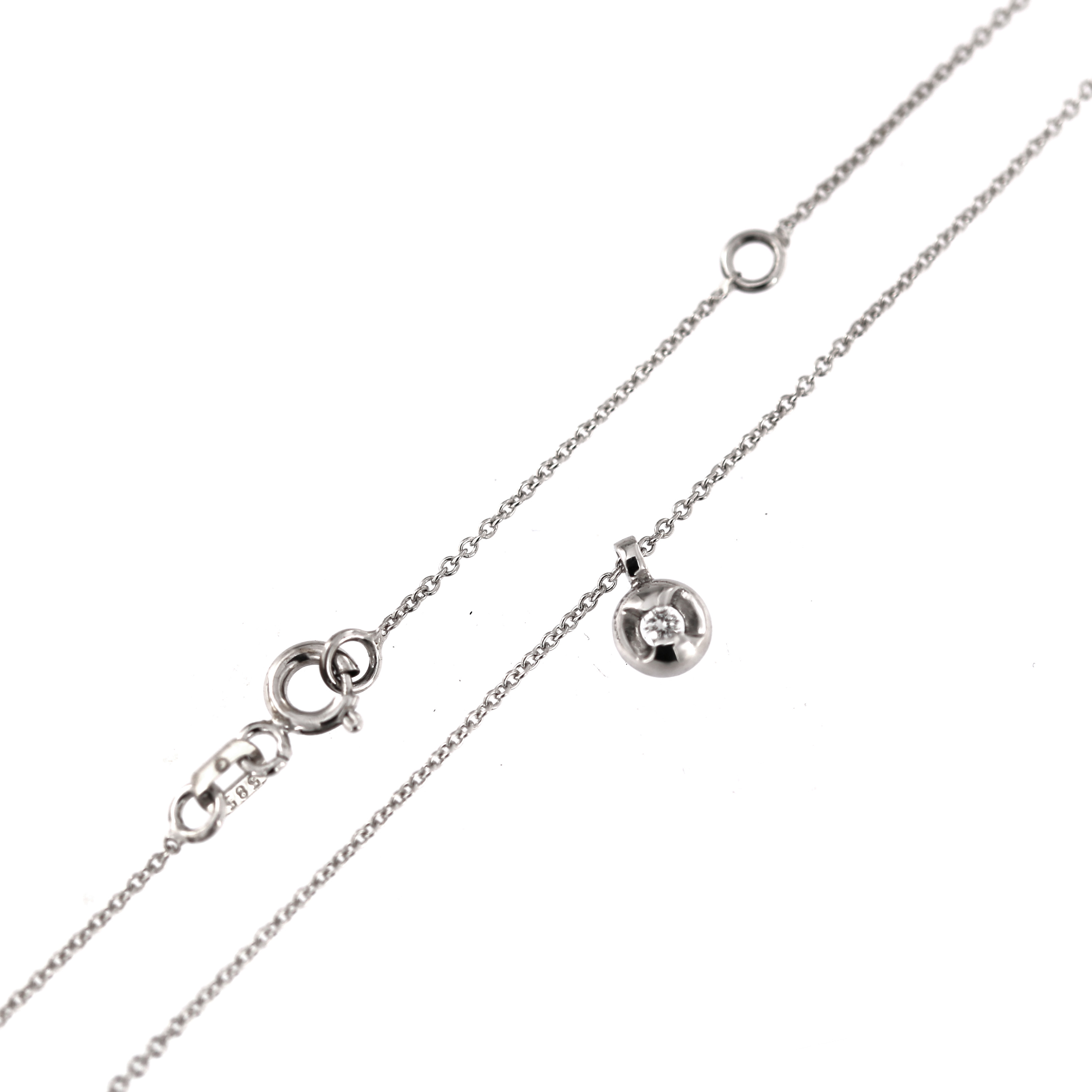 White gold diamond pendant necklace CPBR06-02