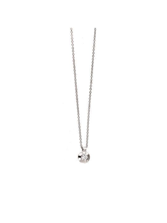 White gold diamond pendant necklace CPBR06-03