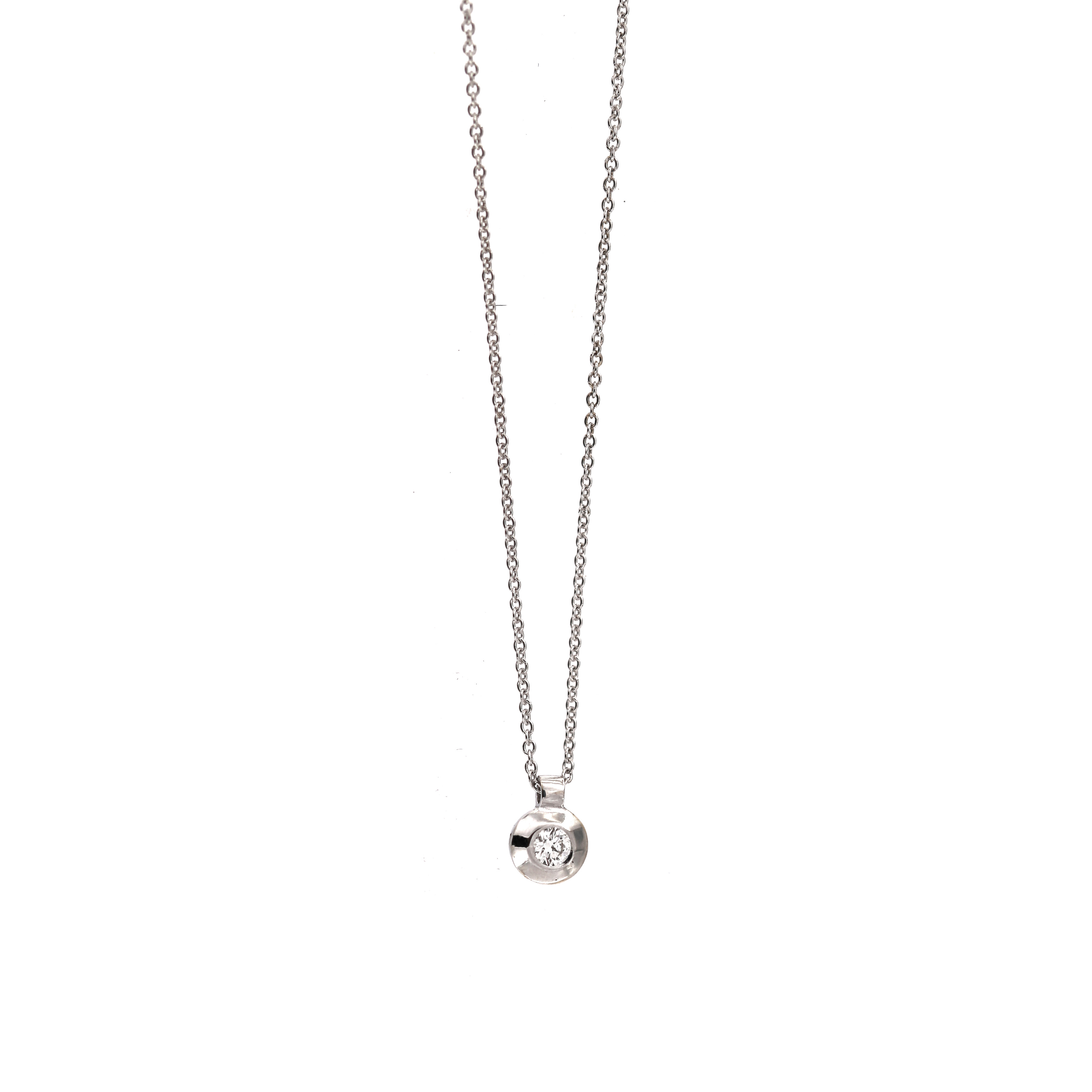 White gold diamond pendant necklace CPBR06-03