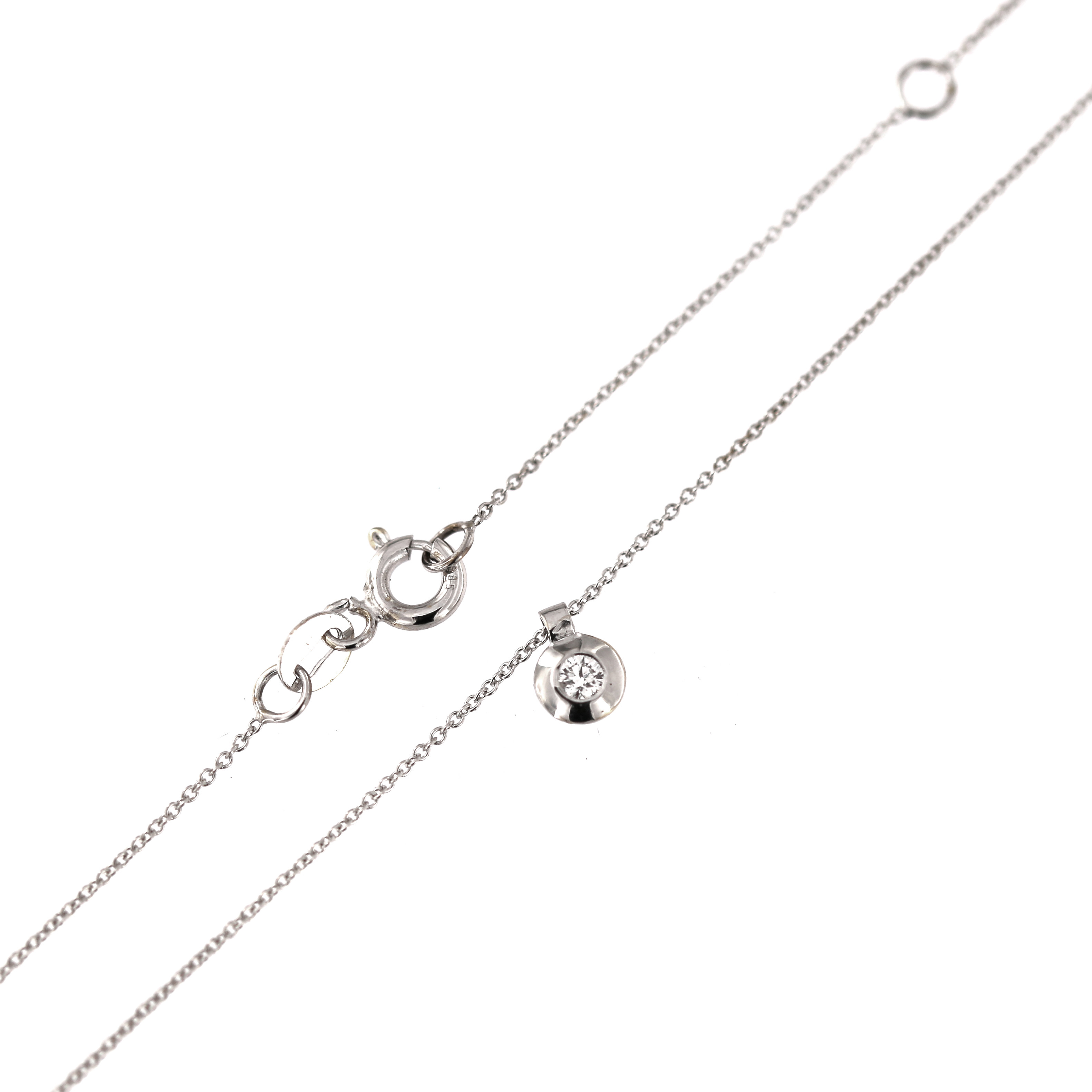 White gold diamond pendant necklace CPBR06-03
