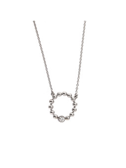 White gold diamond pendant necklace CPBR07-01