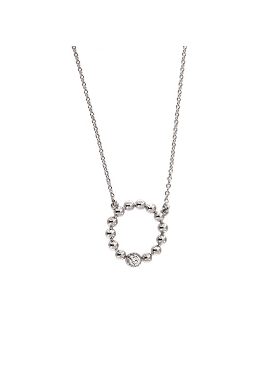 White gold diamond pendant necklace CPBR07-01