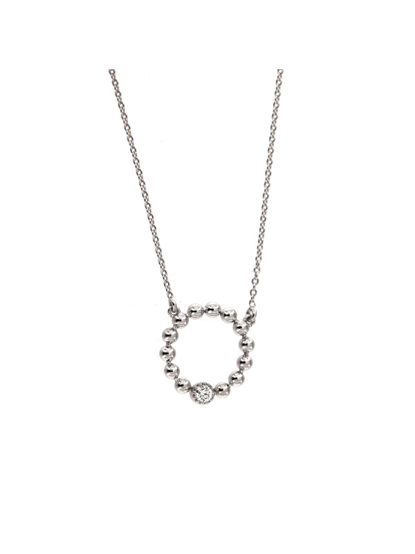 White gold diamond pendant necklace CPBR07-01