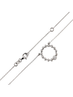 White gold diamond pendant necklace CPBR07-01