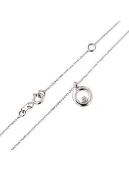 White gold diamond pendant necklace CPBR07-02