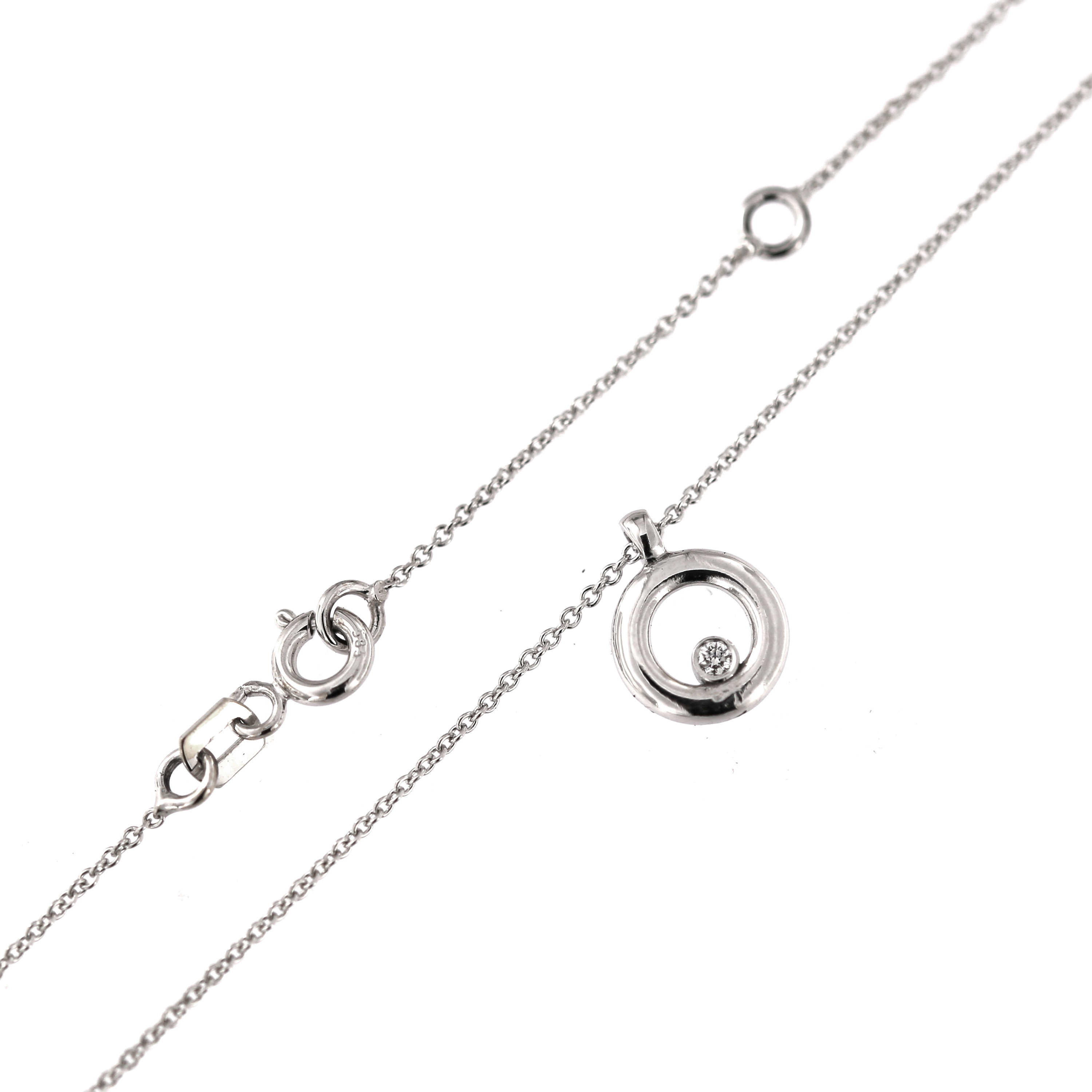 White gold diamond pendant necklace CPBR07-02