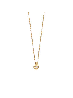 Yellow gold diamond pendant necklace CPGR04-01