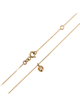 Yellow gold diamond pendant necklace CPGR04-02