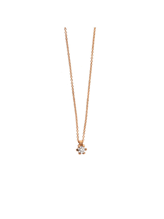 Rose gold diamond pendant necklace CPRR02-01