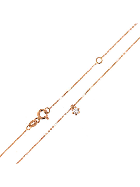 Rose gold diamond pendant necklace CPRR02-01