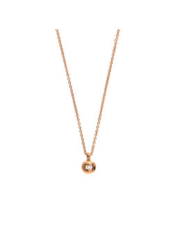 Rose gold diamond pendant necklace CPRR03-03