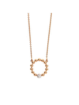 Rose gold diamond pendant necklace CPRR05-01
