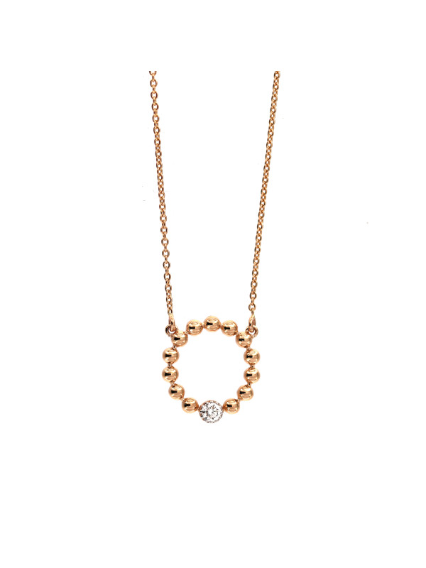 Rose gold diamond pendant necklace CPRR05-01