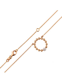 Rose gold diamond pendant necklace CPRR05-01