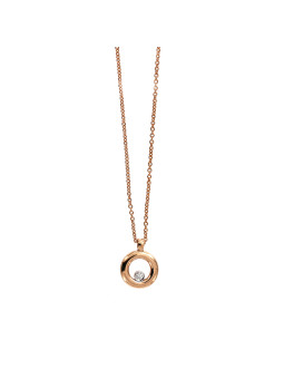 Rose gold diamond pendant necklace CPRR05-02