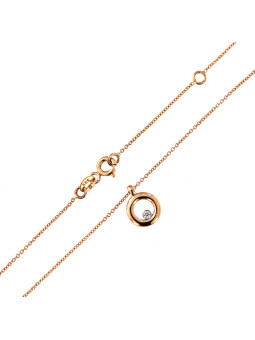 Rose gold diamond pendant necklace CPRR05-02