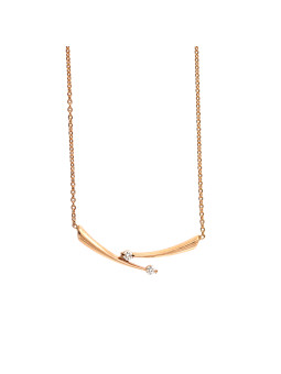 Rose gold diamond pendant necklace CPRR06-01