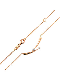 Rose gold diamond pendant necklace CPRR06-01