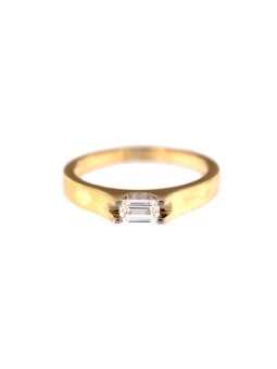 Yellow gold zirconia ring DGL04-02
