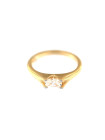 Yellow gold zirconia ring DGL04-01 