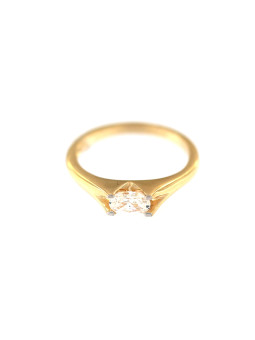 Yellow gold zirconia ring DGL04-01