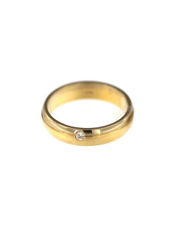 Geltono aukso žiedas su cirkoniu DGL02-05