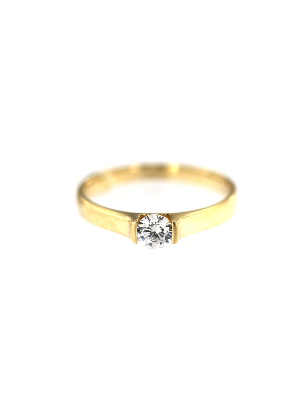 Yellow gold zirconia ring DGL02-03