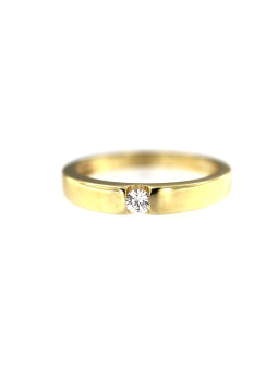 Geltono aukso žiedas su cirkoniu DGL02-02