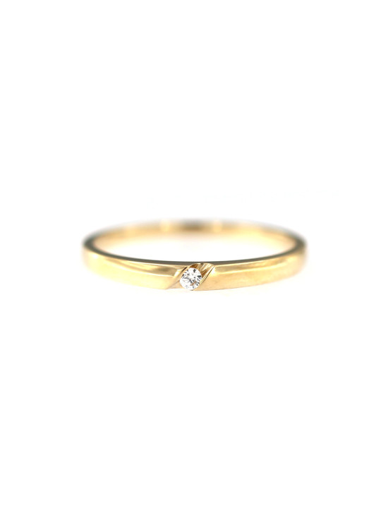 Yellow gold zirconia ring DGL02-01
