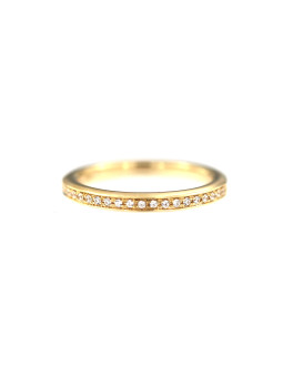 Geltono aukso žiedas su cirkoniais DGAM01-01