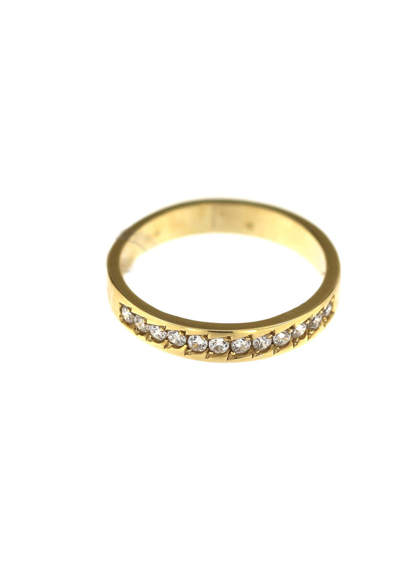 Geltono aukso žiedas su cirkoniais DGAM01-05