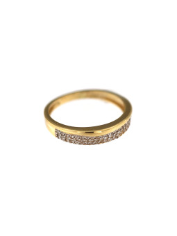 Geltono aukso žiedas su cirkoniais DGAM01-06
