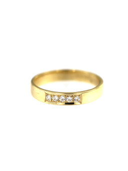 Geltono aukso žiedas su cirkoniais DGAM02-01