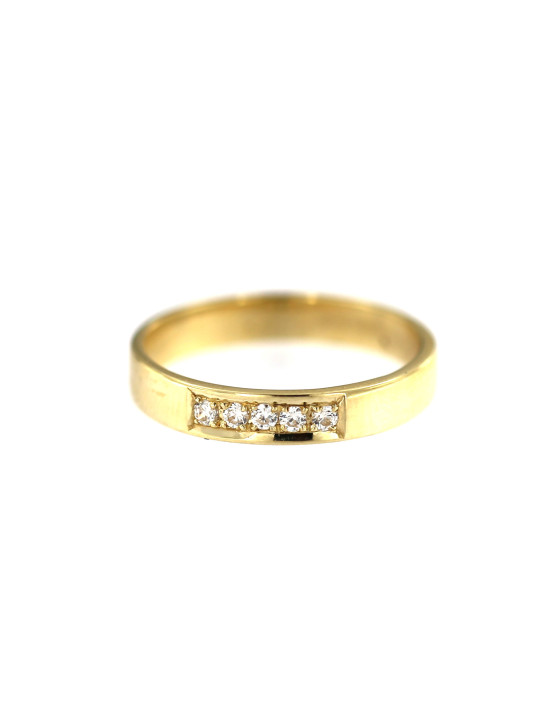 Yellow gold zirconia ring DGAM02-01