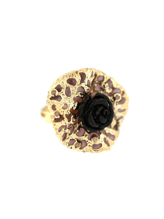 Yellow gold ring DGB01-06