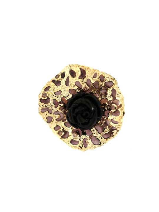 Yellow gold ring DGB01-06