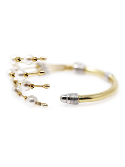 Yellow gold pearl bracelet EGZPRL04-01