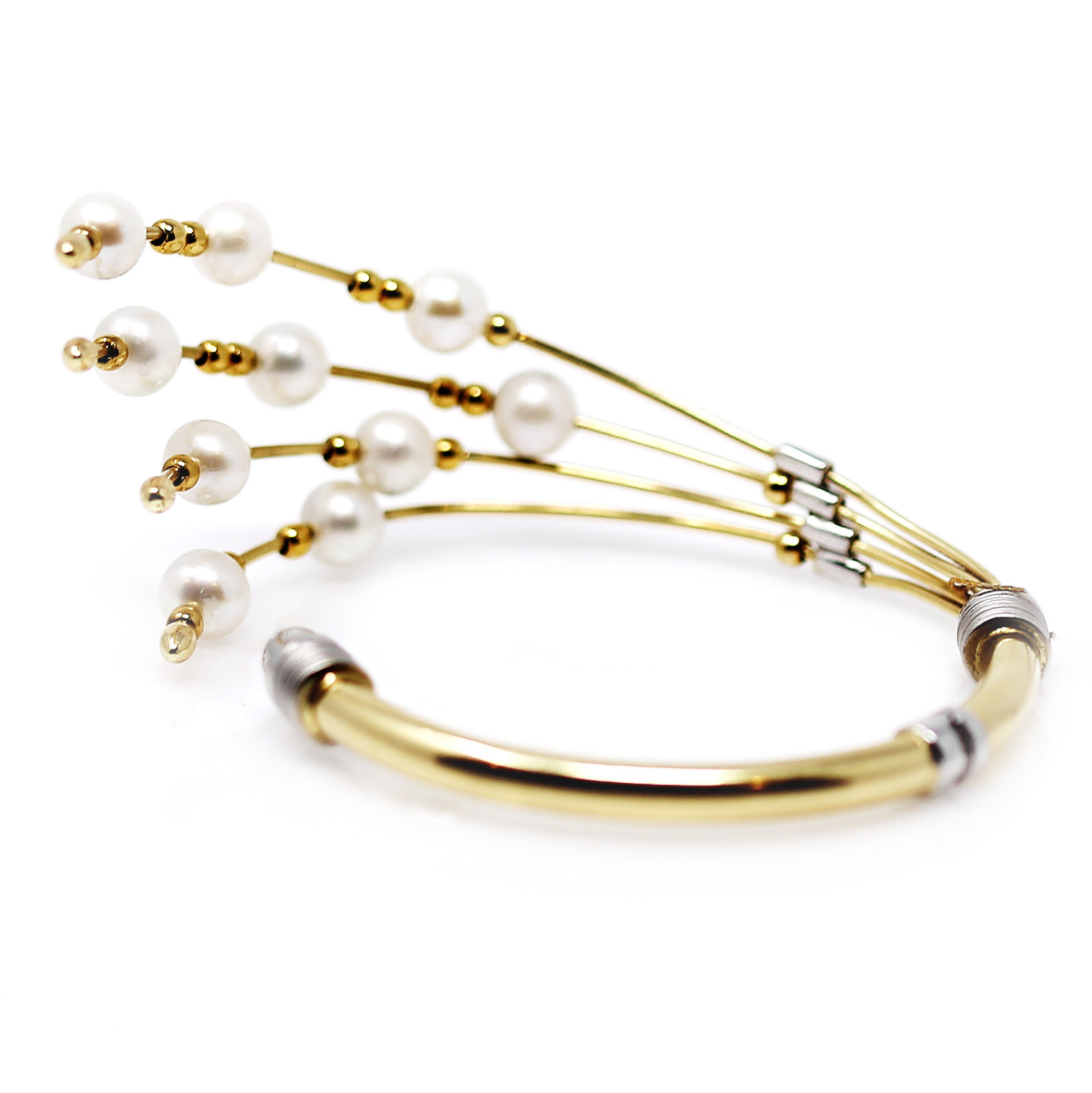 Yellow gold pearl bracelet EGZPRL04-01