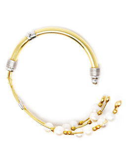 Geltono aukso perlų apyrankė EGZPRL04-01