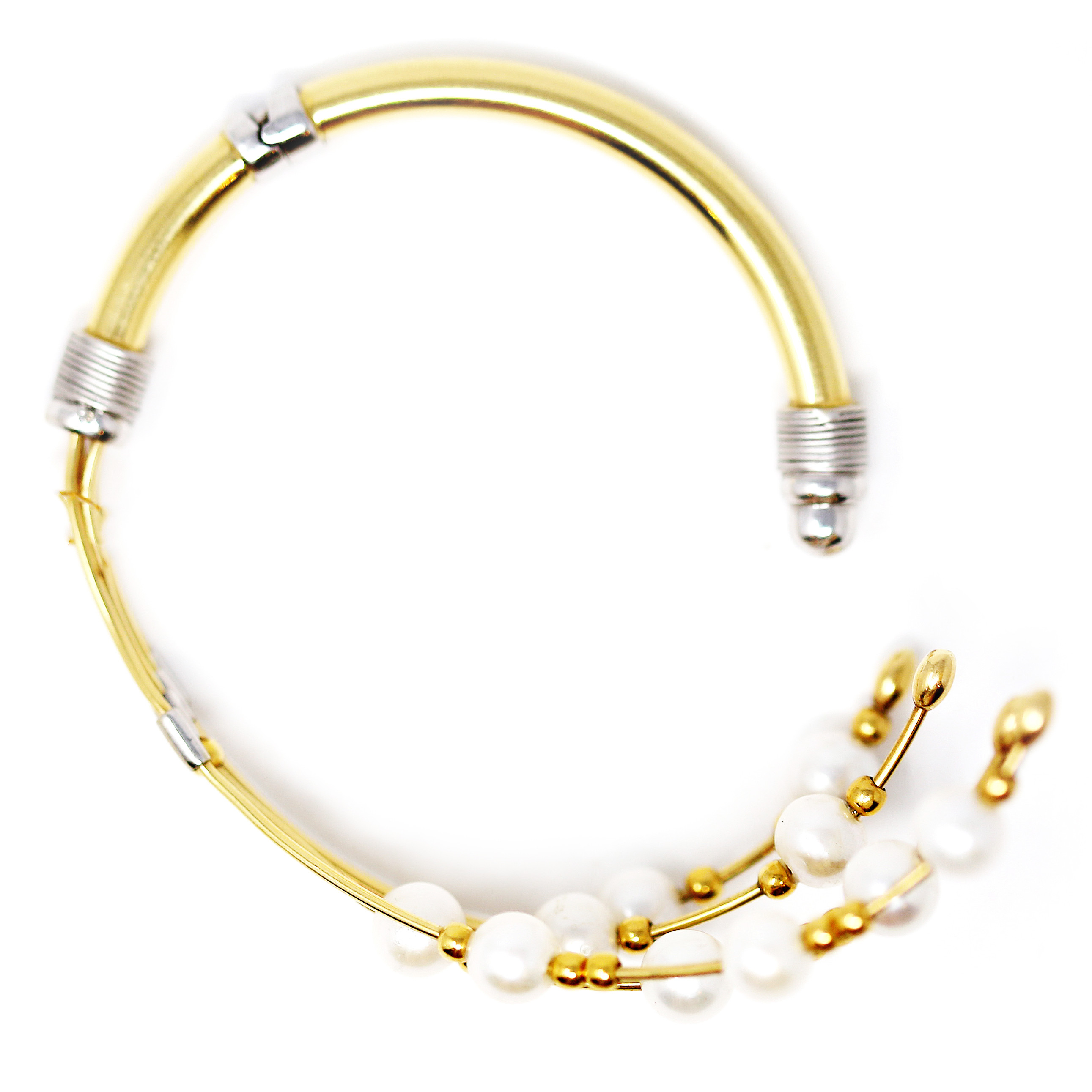 Yellow gold pearl bracelet EGZPRL04-01