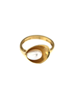 Yellow gold pearl ring DGP01-02