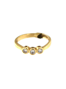 Yellow gold zirconia ring DGT02-01