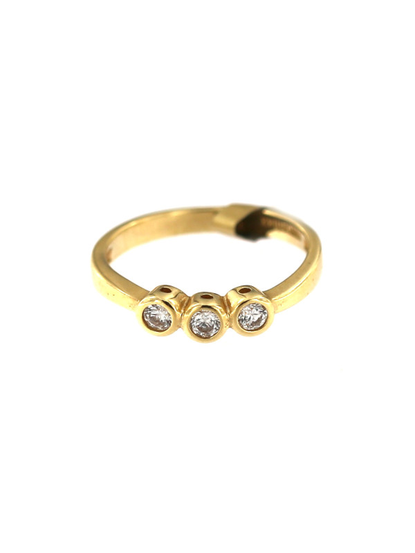 Yellow gold zirconia ring DGT02-01