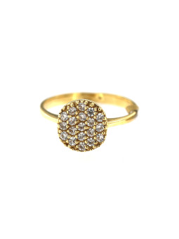 Geltono aukso žiedas su cirkoniais DGC01-01