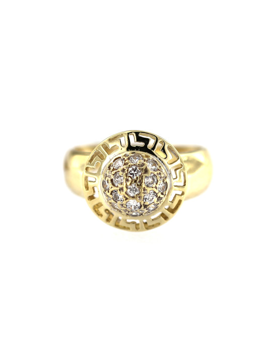 Yellow gold zirconia ring DGC01-02