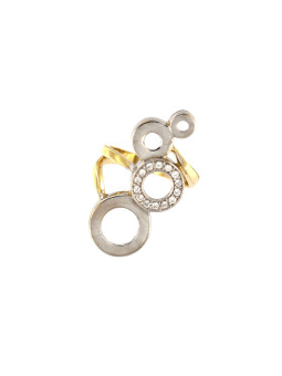 Geltono aukso žiedas su cirkoniais DGC02-01