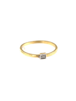 Yellow gold zirconia ring DGC03-01