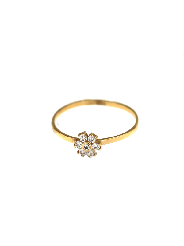 Yellow gold zirconia ring DGC03-04