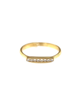 Geltono aukso žiedas su cirkoniais DGC03-06